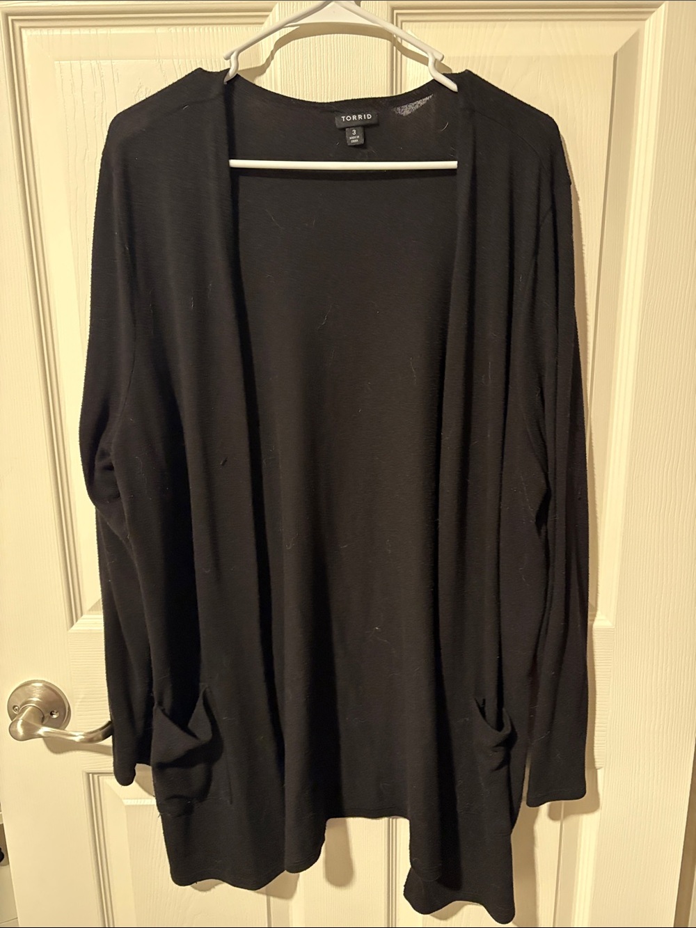 torrid Black Open-Front Cardigan